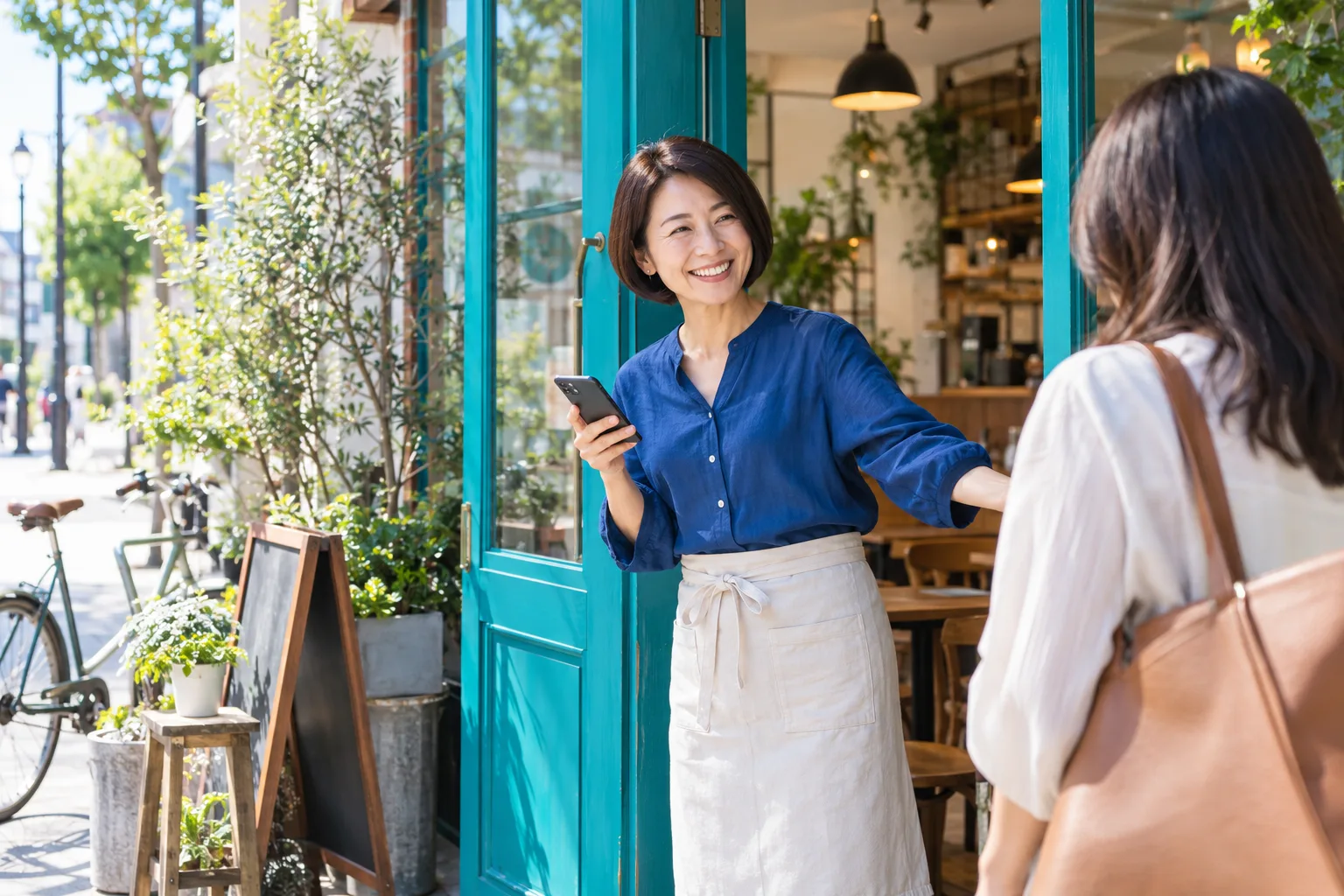 地図と電話を載せたい店舗サイト：サービス選びの確認項目のテーマを表すAI生成イメージ