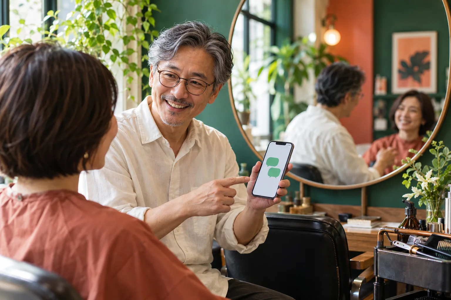 LINE連携できる予約システムのテーマを表すAI生成イメージ