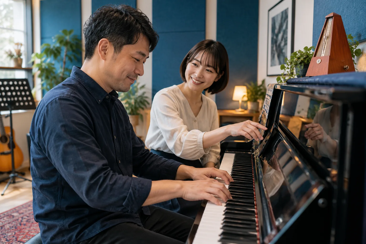 音楽教室の予約システムのテーマを表すAI生成イメージ