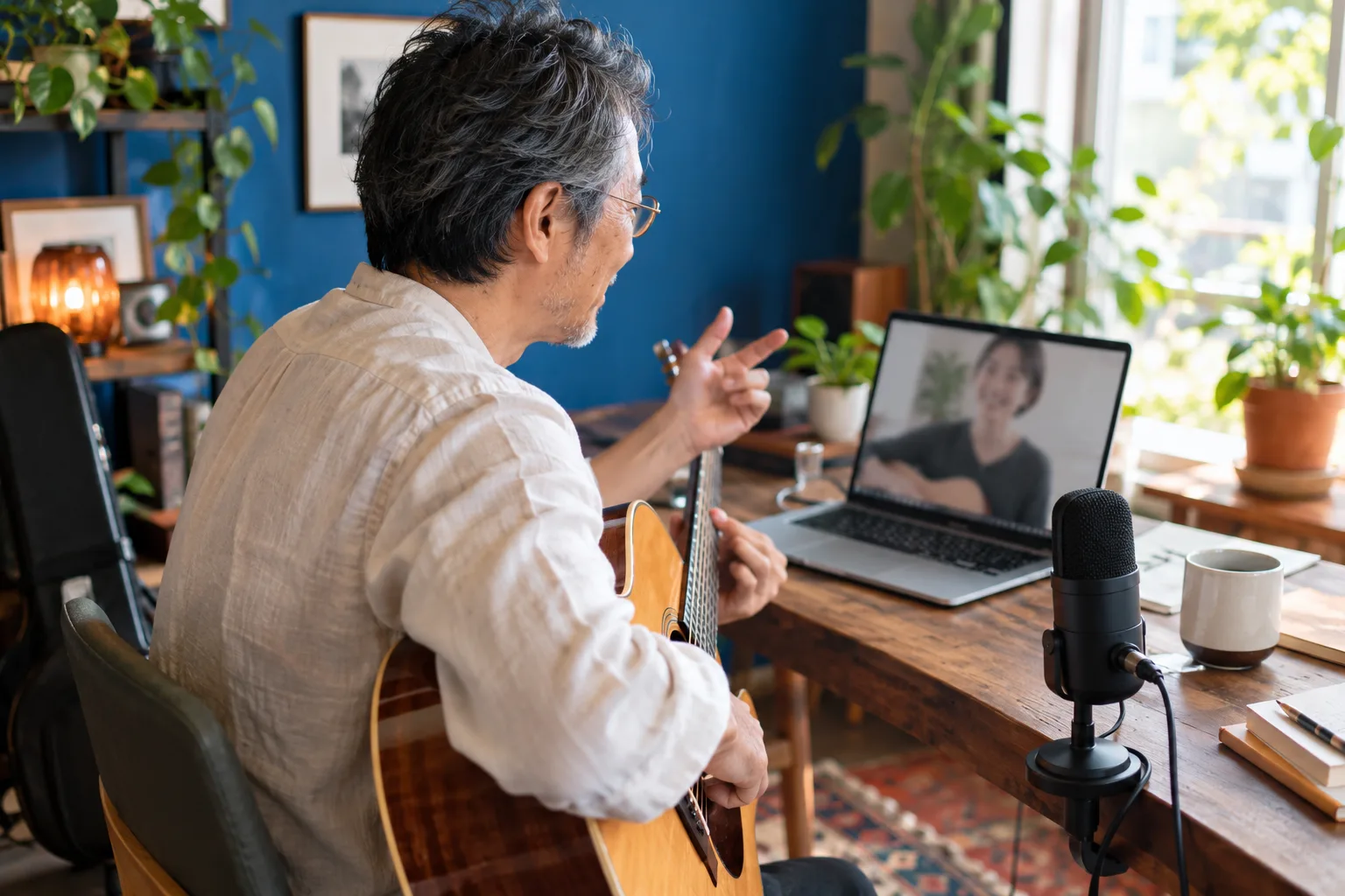 オンラインレッスンの予約システムのテーマを表すAI生成イメージ
